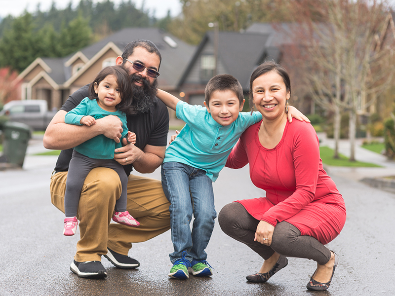 family in their new ashland or community