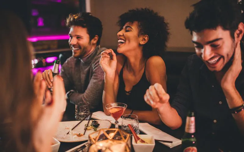 friends enjoying a meal