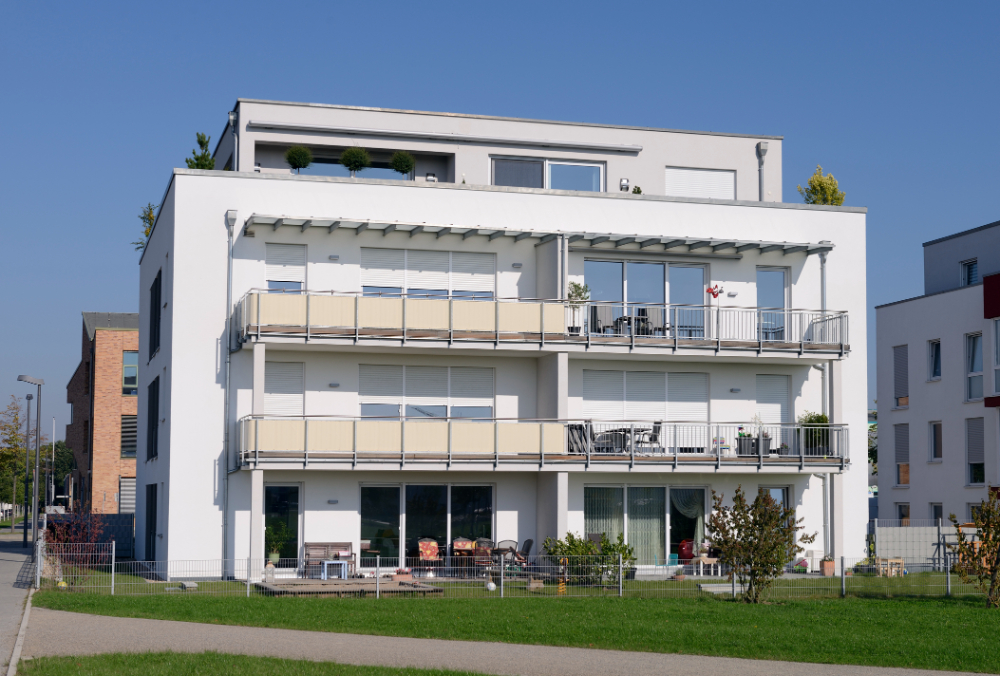 Modern White Apartment House