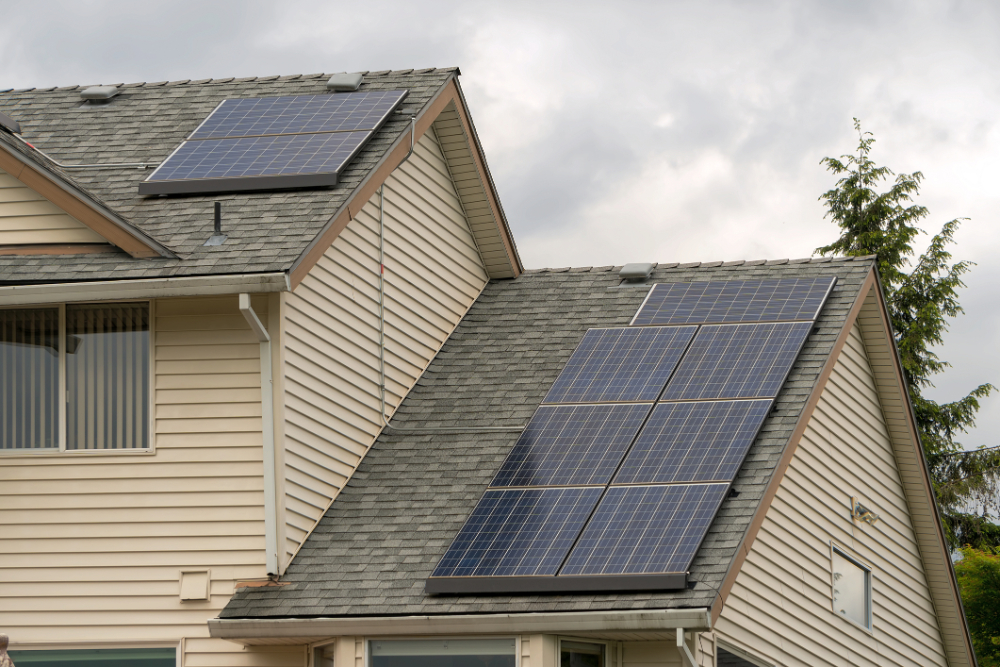 Single Family Home with solar panels